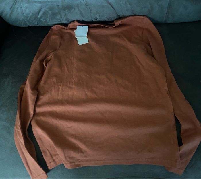 Tee shirt marron caramel neuf - photo numéro 3