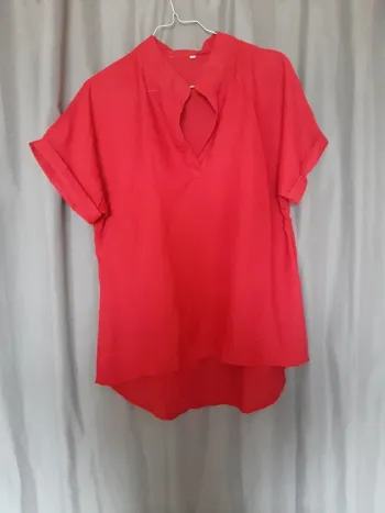 Tunique neuve manches courtes bordeaux taille L