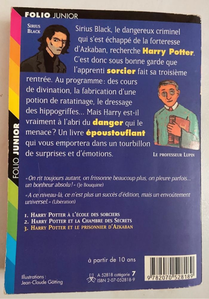 Livre Harry Potter et le prisonnier d’Azkaban - photo numéro 2
