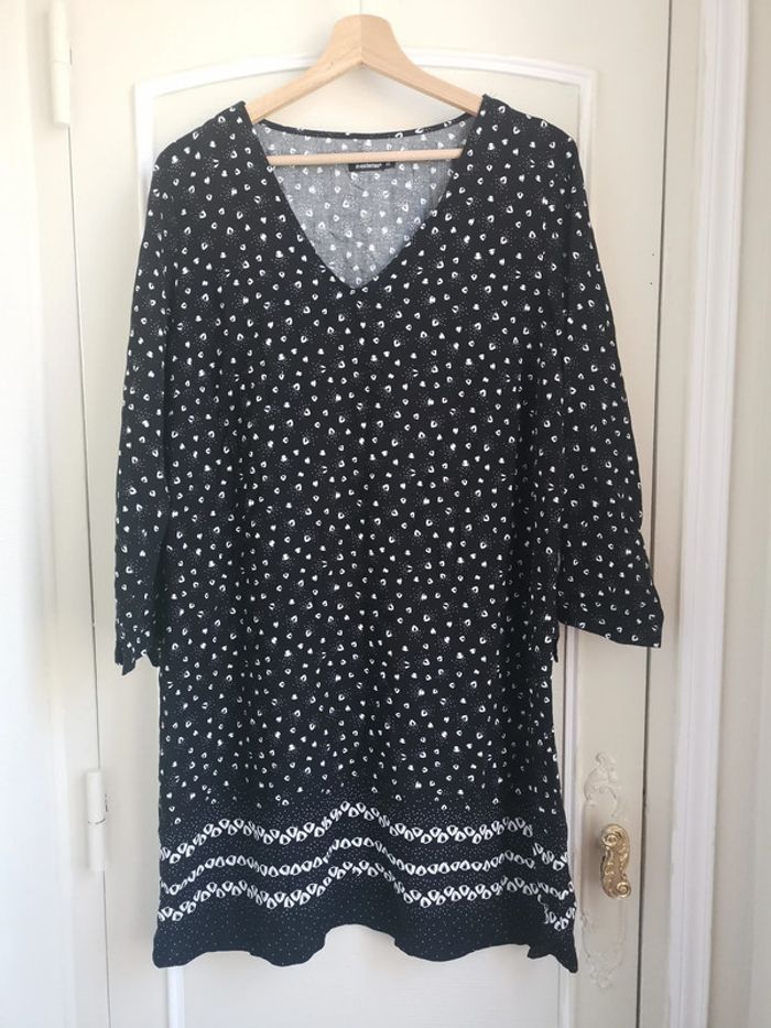 Tunique à motifs manche trois quart taille 42