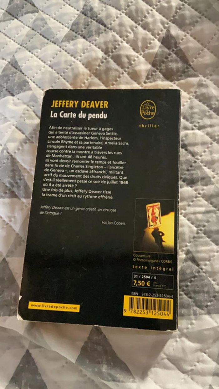 # la carte du pendu Jeffery Deaver. ) - photo numéro 3
