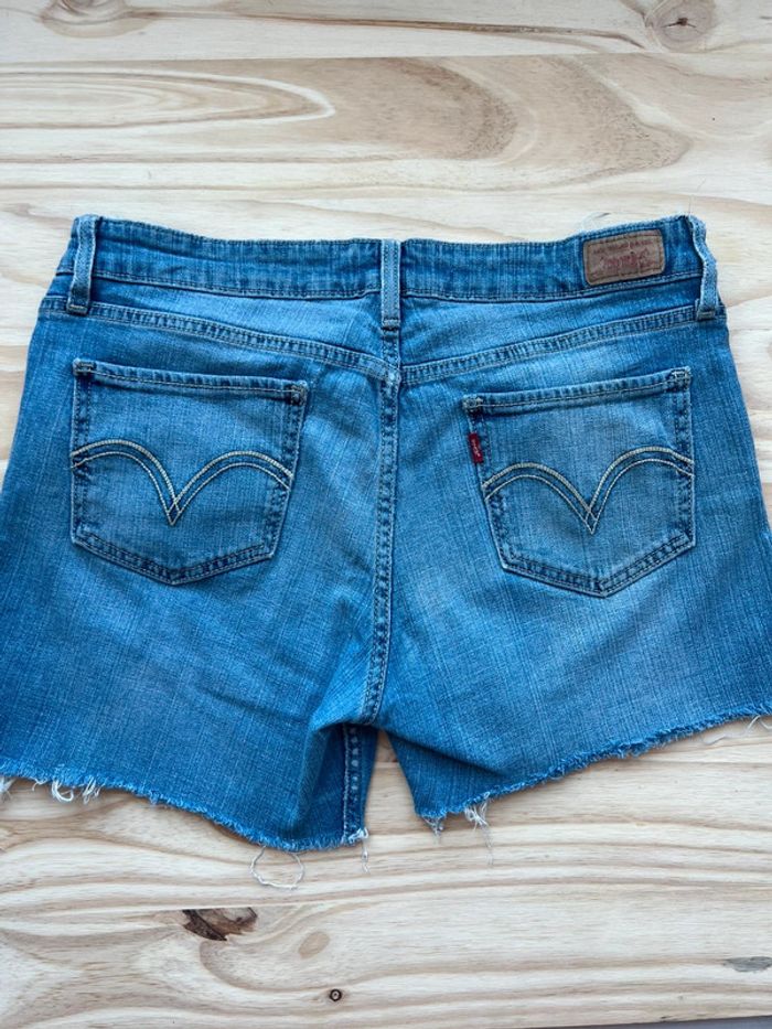 Short en jean Lévis 518 vintage usa taille 36/38 bleu top état - photo numéro 5