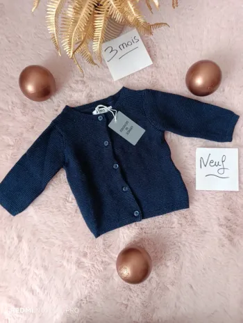 Gilet marine paillettes