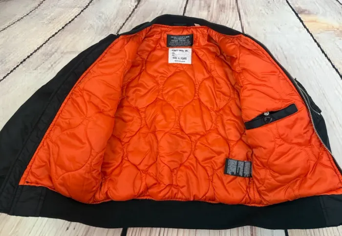 Blouson Bomber Schott noir modèle airforce enfant 8 ans - photo numéro 8