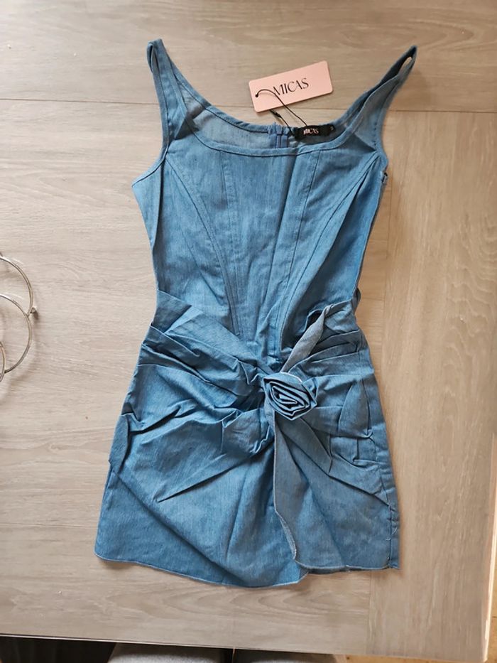 Mini robe en jean femme T XS neuve
