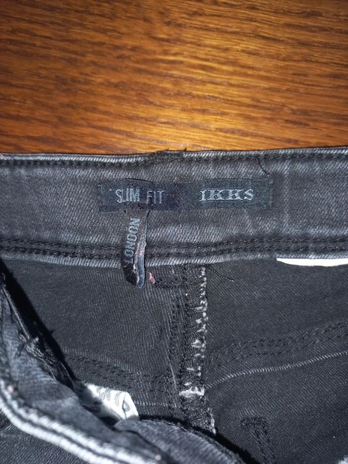 Jeans noir ikks slim fit 7-8ans - photo numéro 3