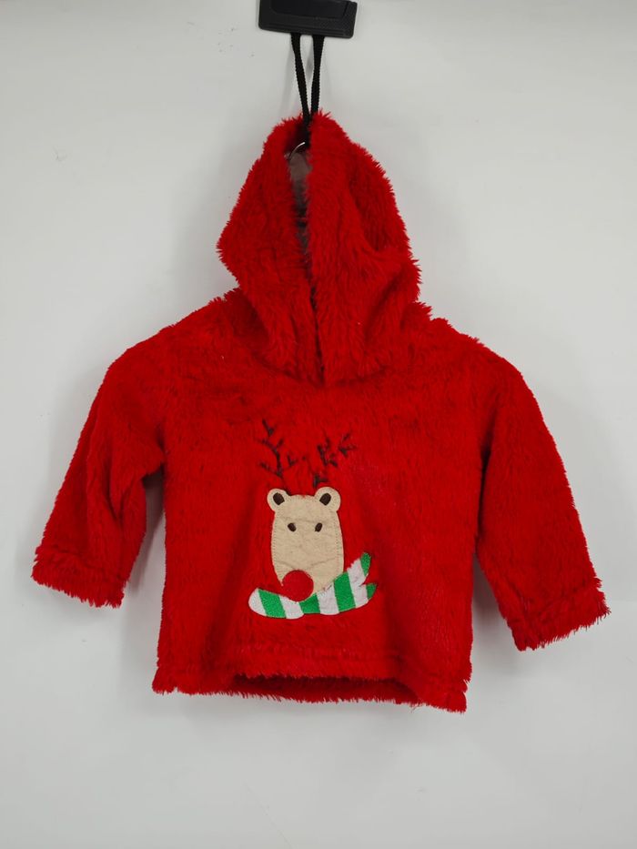 Pull de Noël Rouge Pilou Pilou Influx 12 mois - photo numéro 3