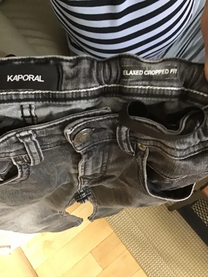 Jean.s gris foncé délavé kaporal - photo numéro 9