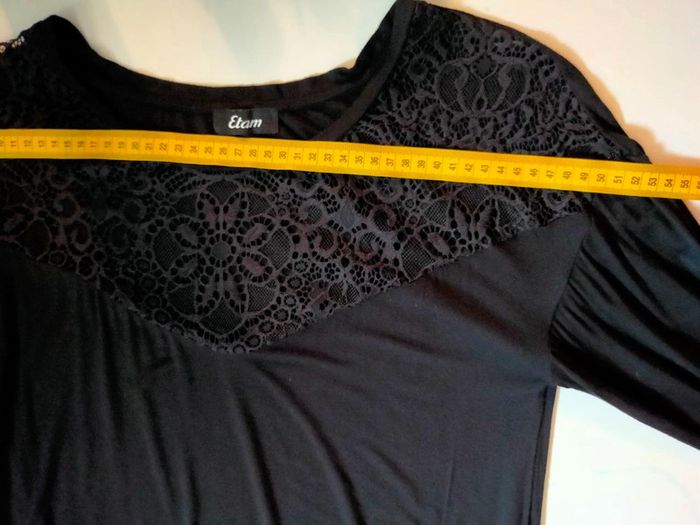 Haut noir Etam à dentelle – Taille M - photo numéro 8