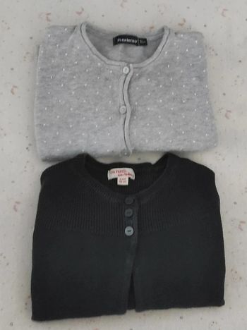 Lot 2 gilets fille 2 ans