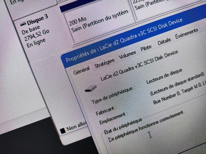 Disque Dur Externe Lacie D2 Quadra V3C 3TO - 3 To V3 USB3 USB 3.0 FW800 FireWire Fire Wire eSata Mac 7200 Tr/Min - photo numéro 3