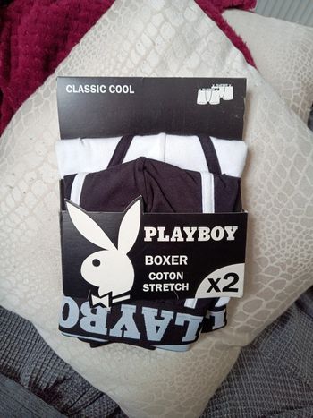 Boxers play boy Playboy taille 4 noir et blanc