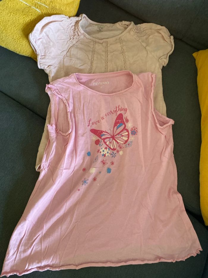 Lot deux tee shirt fille 10 ans