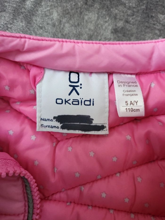 Doudoune sans manches fille 5 ans OKAIDI très bon état - photo numéro 3