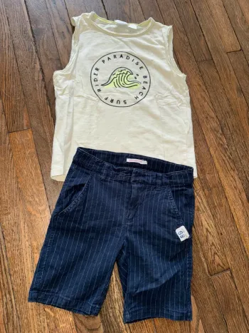 tshirt zara et short monoprix 5 ans