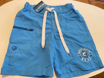 Short de bain bleu taille XS White water