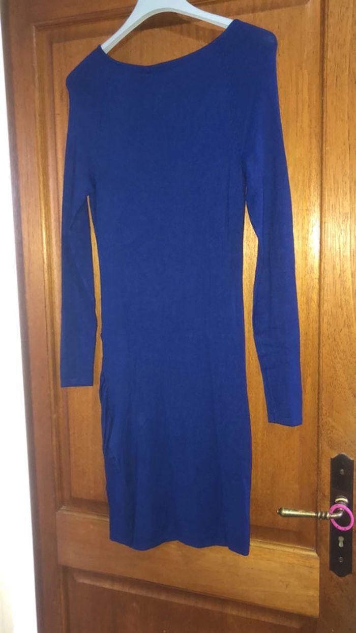 Robe moulante bleu MANGO - photo numéro 4