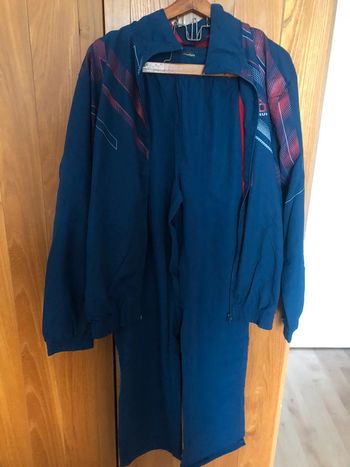 Ensemble jogging + gilet bleu