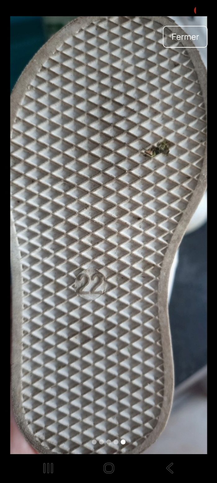Chaussures baskets blanches  21 et 22 - photo numéro 5