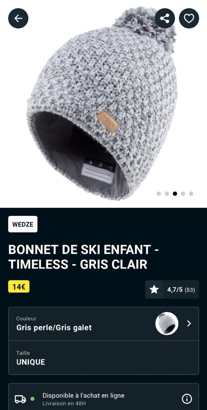 Bonnet wedze - photo numéro 3