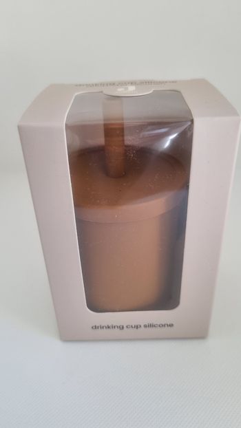 Gobelet paille silicone caramel 120ml dès 6 mois jollein neuf 