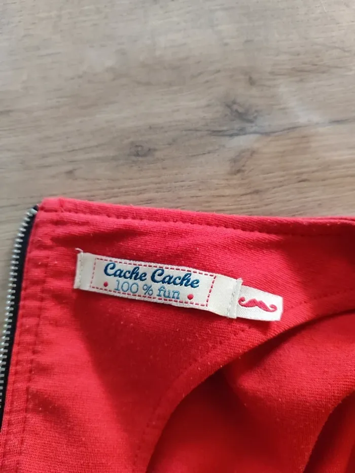 Robe Mini Cache Cache Rouge, Taille 38 - Style Color Block Tendance ! - photo numéro 5