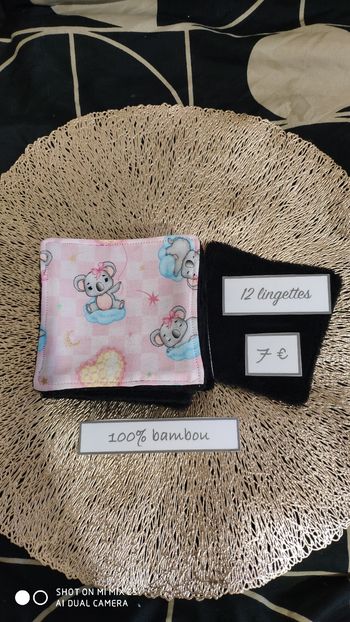 12 lingettes lavables neuf