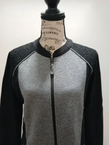 🖤 Très joli gilet noir et argenté – Jac Jac – Taille 3 – Très bon état