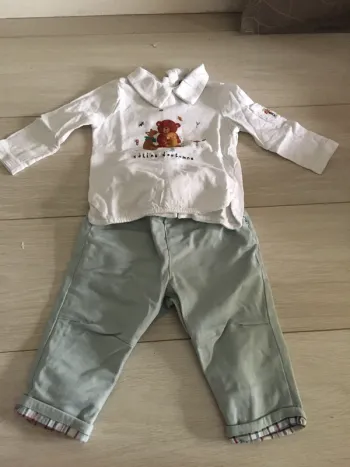 Ensemble pantalon +t-shirt manches longues sergent major 9 mois