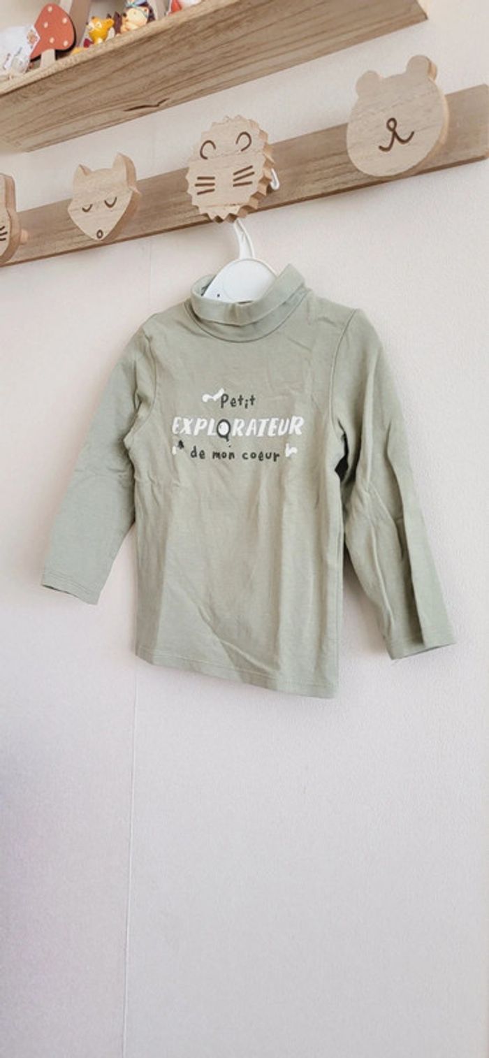 Col roulé kiabi 18 mois kaki