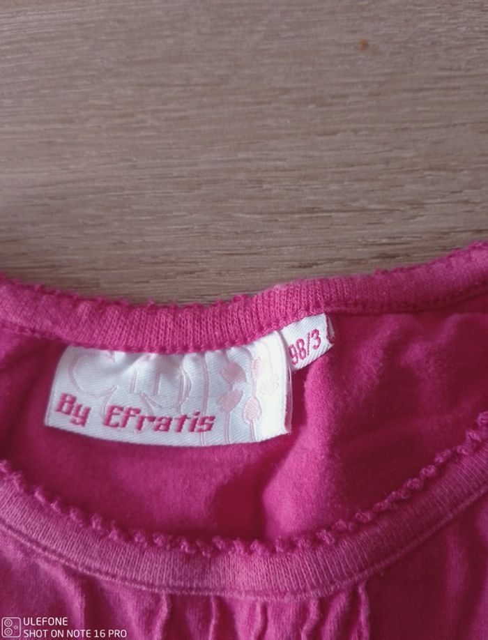 T-shirt rose 3 ans - photo numéro 3