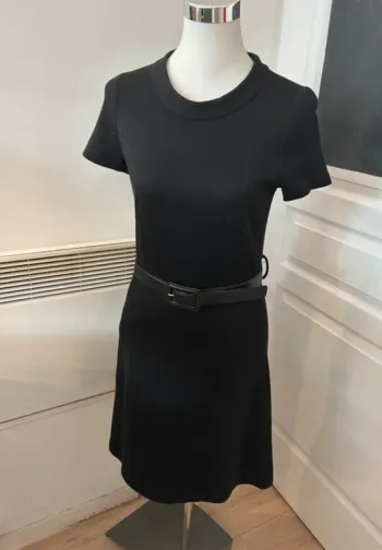 Gerard Darel, robe en laine noir femme, taille 40