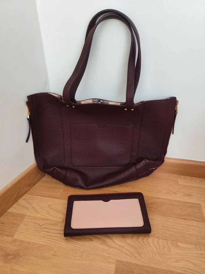 Ensemble sac réversible et porte feuille