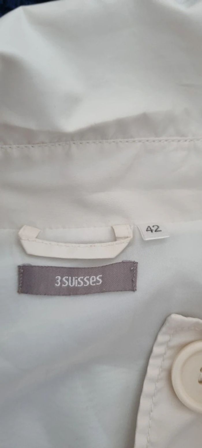Trench blanc creme - photo numéro 3