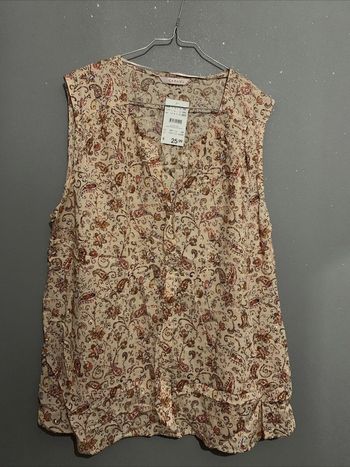 Haut Tshirt Fleurs Brillant Camaieu TXXL Neuf