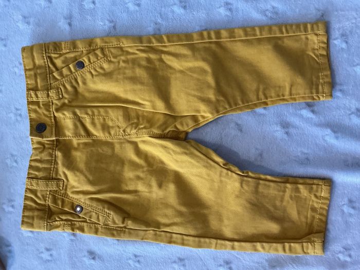 pantalon léger jaune obaibi 6 mois taille réglable - photo numéro 4