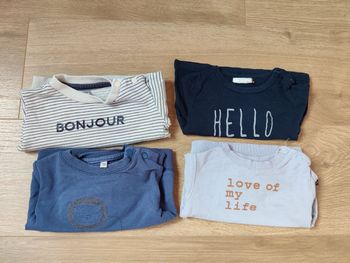 Lot t-shirt manches longues garçon 3 mois