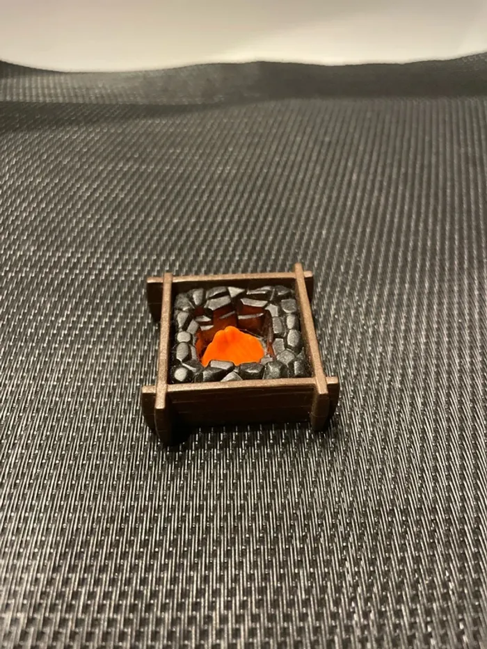 Playmobil feu avec caisse et charbon 3255 4866 5225 5245 arche de Noé forgeron western