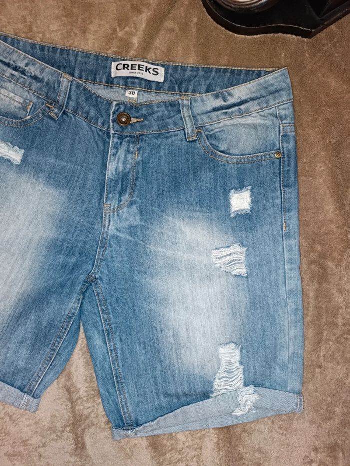 Short en jean homme destroy - photo numéro 3
