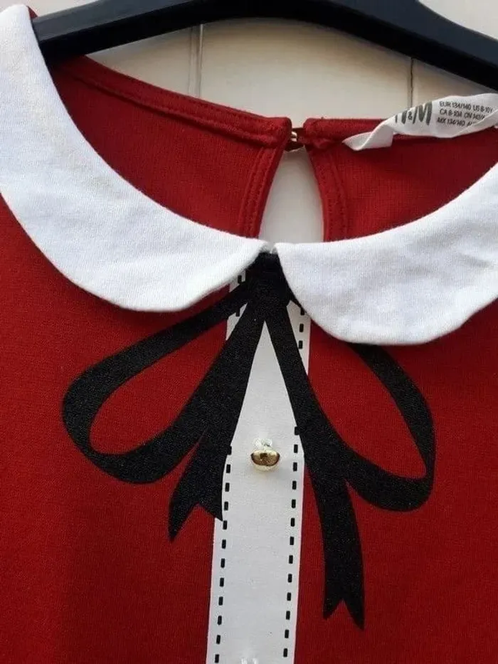 Tenue de soirée fille - Robe rouge taille 8/10 ans - H&M - photo numéro 3