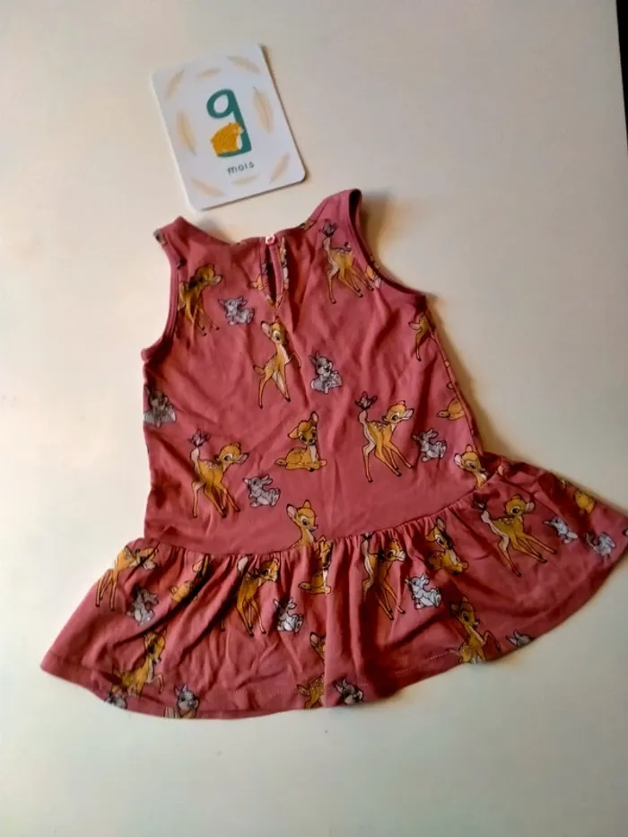 Robe bébé H&M 9-12 mois Thème Bambi - photo numéro 3