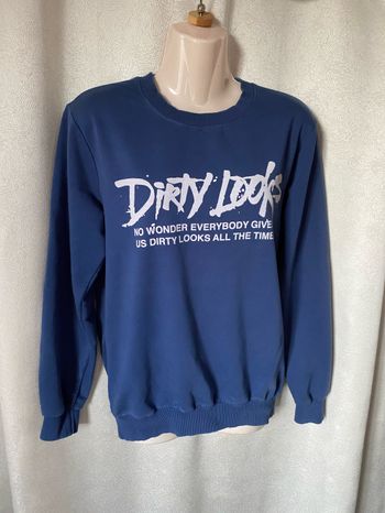 Pull sweat bleu marine Dirty Looks S Zarento