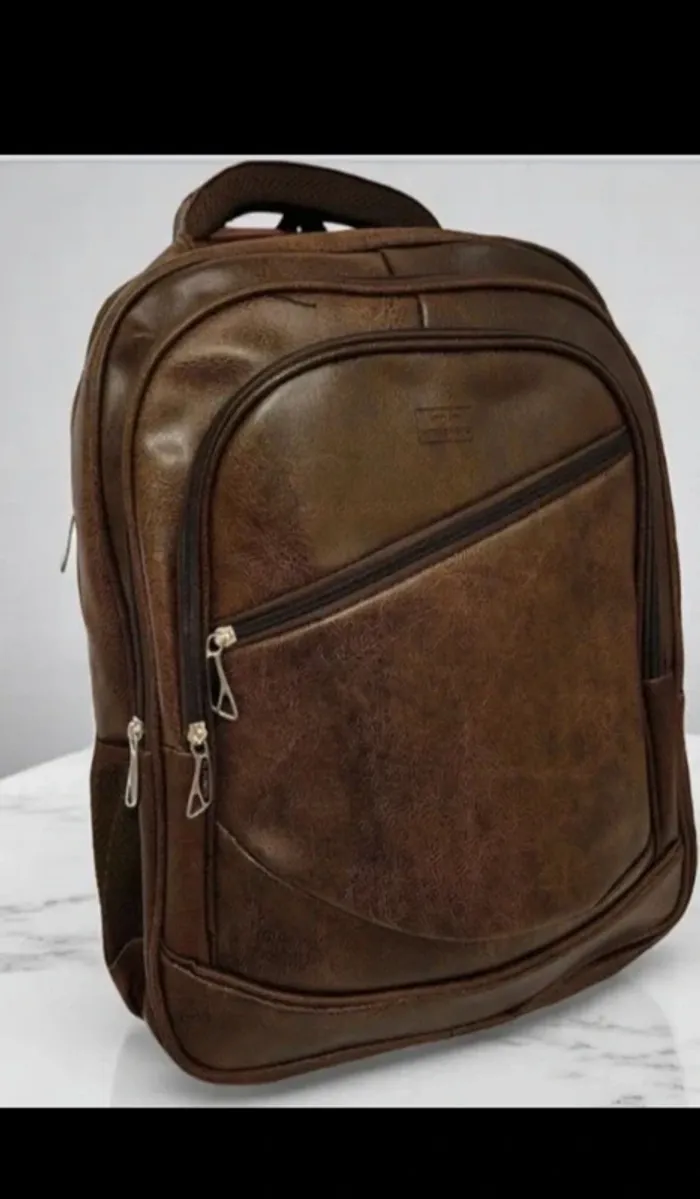 Sac à dos marron effet cuir neuf - photo numéro 2