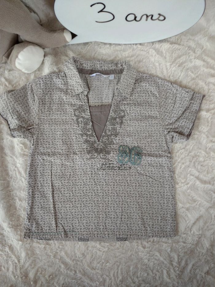 Polo tee shirt chemise manches courtes Garçon 3 ans Kid Kanai 100% coton - photo numéro 2