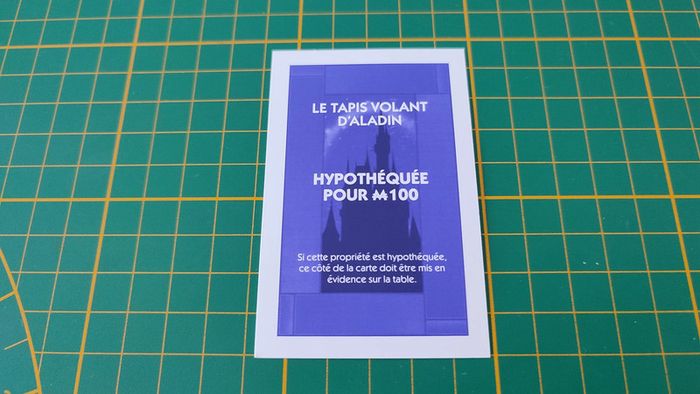 Carte le tapis volant d'Aladin pièce détachée jeu de société Monopoly Disney éditions Hasbro #B94 - photo numéro 2