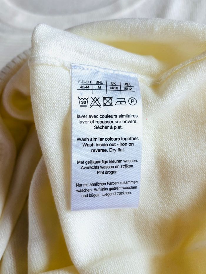 Pull fin col rond T42-44, M, crème Damart femme - photo numéro 5