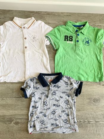 Lot de 3 polos 👕 manches courtes 2 ans