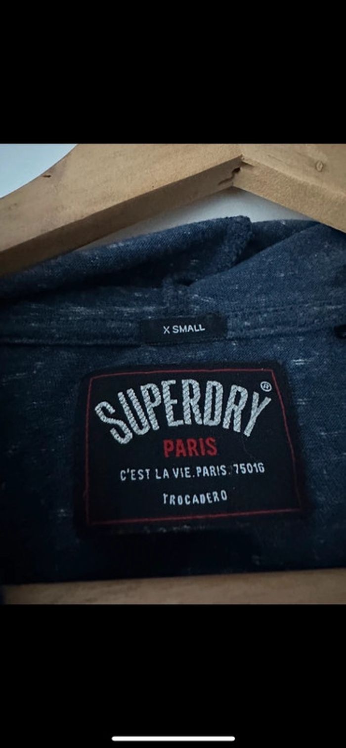 Pull à capuche fin Superdry taille XS - photo numéro 4