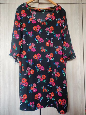 Robe noir imprimé fleuris t 50  Blancheporte