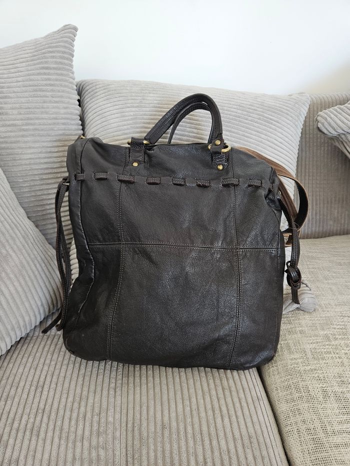 Paul joe sister sac à main xxl cuir souple marron - photo numéro 2